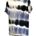 SavLaBrant Boutique Blue Tie Dye Key Hold Tie Front Short Sleeve Shirt Medium Photo 1