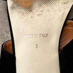 Sophia Milano 9 Black Suede Block Heel Leather Women's Sandals Made In Italy Italian Summer Shoes Photo 2