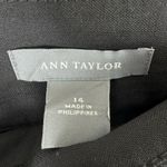 Ann Taylor  Black Button Front Lined Straight Above Knee Dressy Skirt Size 14 Photo 4