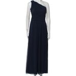 Monique Lhuillier NWT  Elegant Navy Blue One-Shoulder Dress Size 2 Photo 1