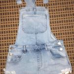 Forever 21 Light Denim Overall Shorts Photo 0