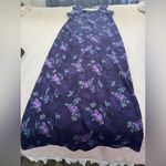 Vintage Floral Purple Whimsigoth Maxi Dress Size 12 Photo 3