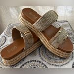 Corkys Walk Of Shame Studded Platform Slide Womens Beige Casual Sandals Size 9 Tan Photo 5