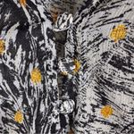 Love stitch long sleeve bohemian boho peasant blouse‎  gold metallic print Sz S Photo 5