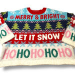33 Degrees Merry & Bright Christmas Sweater 2X Pink Size XXL Photo 0