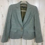 Talbots Wool Blend Tweed Classic Blazer Teal Tan Gray size 6P Career Work Office Photo 0