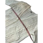 Vintage Carriage Court Sport White Chunky Oversized Cable Knit V Photo 9