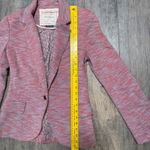 Cartonnier Pink Heathered Knit Blazer Jacket Women's XS Floral Lined Preppy Photo 2