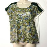 Clover Canyon peacock sequin silk blouse XS B7 Photo 0