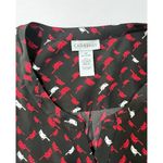 Catherine’s Long Sleeve Black Red Cardinal Blouse Pullover Loose Plus Size 2X Photo 4