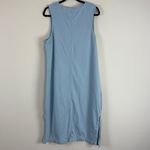 Pact Organic Cotton Pocket Shift Midi Dress in Antique Blue Size XL Photo 5