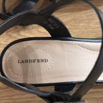 Lands' End Lands’ End low woven wedge ankle strap sandals 9.5 Photo 6
