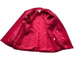 Talbots Wool Tweed Peacoat Ruby Red Size 10 NWOT Elegant Statement Colorful Photo 6