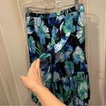 Cute flowy ruffle tropical faux wrap elastic waist pull on skirt easy breezy Blue Photo 3