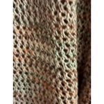 Hooked Up Multicolored Open Knit Cardigan Sweater Women's Medium Pink Photo 2