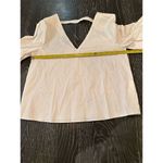 ZARA  Basic Women's White Ruffle Sleeve Cropped Blouse Size S Photo 6