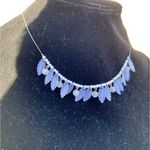 PANNEE by Panacea Silver tone Lavender leaves white beads Necklace choker 16” Purple Photo 4