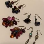 Lot Of 4 Costume Earrings Pierced Beaded Dangle Bead Photo 0