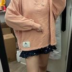 Adidas woman Three Stripe Life drawstring Hoodie Sweatshirt Oversized Photo 1