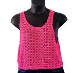 Victoria's Secret Victoria’s Secret Pink Embroidered Sleeveless Sheer Workout Top – Size Medium Photo 1