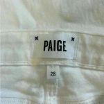 Paige skyline ankle peg white distressed jeans in size 28 Photo 6