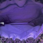 Bueno Whimsi Goth Purple Black Snake Shiny Faux Leather Shoulder Bag Clutch Purse VTG Photo 8