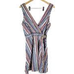 Speechless  Womens Plus Size XL Striped V Neck‎ Wrap Dress Ruffle Hem Photo 0