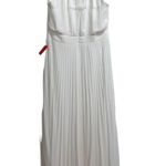 Mac Duggal NEW Ieena For Pleated Halter Neck Flowy Gown In White Photo 5