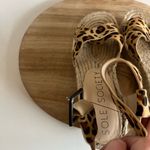 Sole Society Animal Print Cow Hair Buckle Ankle Wedge Sandal USA Made 10 Photo 9