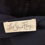 Love Shack Fancy  100% Silk Noelle Mini Dress Lace Trim Blue & Black XS Photo 5