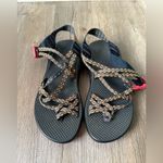 Chacos Chaco ZX Classic Double Strap Strappy Sandals Black Orange Multi Color Size 7 Photo 1