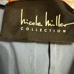 Nicole Miller Powder Blue Puff Sleeve Blouse Sz M Minimalist Preppy Photo 3