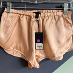 Kiki de Montparnasse Amour Lounge Tap Shorts, Size XS, Nude, 100% Silk, w/ Tags Pink Photo 0