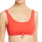 NWT DOLCE VITA Knot Crop Bikini Swim Top Cherry Red Photo 0
