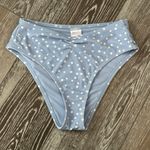Xhilaration Cute!  Swimwear Sz S Bikini Bottoms Lt Blue W White Polka Dots Photo 2