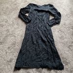 Hana Tijama Silk Blend Long Sleeve Black Dress SIZE XS Photo 4
