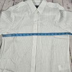 J.Crew  Textured drapey button-up shirt White Black Stripe XS NWT‎ Photo 10
