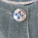 Live a Little  Olive Green Corduroy Tortoise Button Front Size XL Photo 2