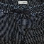 LOFT Wide Leg Draw Cord Waist Pinstripe Jeans, Size XL Relaxed Fit Blue Photo 5