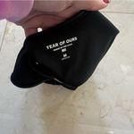 Year Of Ours  Sz Medium Black Metallix Faux Leather Sports Bra Photo 3