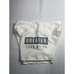 Greater‎ Than My PR Workout Performance Stretch Shorts Cream 23" Waist White Size 4 Photo 4