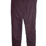 H&M Women's Solid Skinny Slim Moto Biker Style Purple Plum Pull On Pants Size 4 Photo 0