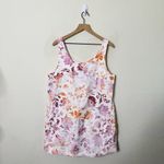 Anthropologie  Pilcro Sleeveless Denim Shift Mini Dress Floral Womens Size XL Photo 4