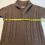 Old Navy Open Front Cardigan Sweater Cable Knit Women’s Size Medium Taupe Tan Photo 7