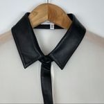 Robert Rodriguez NWT  Silk Leather Trim Button Down Photo 5