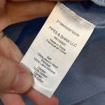 Veronica Beard  Adler Sweater XS 100% Merino Wool Blue Mixed Media Striped Photo 1