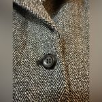 Talbots Long Coat Gray Herringbone Lined Lightweight Acrylic NWT Vintage 16W Photo 4