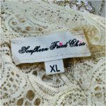 Southern Fried Chicks Southern Fried Chics Southern Serendipity Sleeveless Dress Cream Gold Glitter XL Photo 6