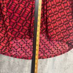 Dana Buchman Dana Buckman Blouse Womens L/XL Red Black Liquid Knit Career Teacher Night Out Photo 5