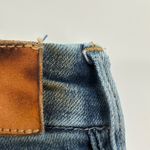 Dear John  Boutique Blue front Stretch Beaded Trim Pocket Jeanne Flare Jeans 27 Photo 10